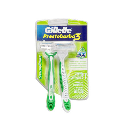 Imagen de Afeitadora Gillette Prestobarba 3 Sensecare 2 unidades