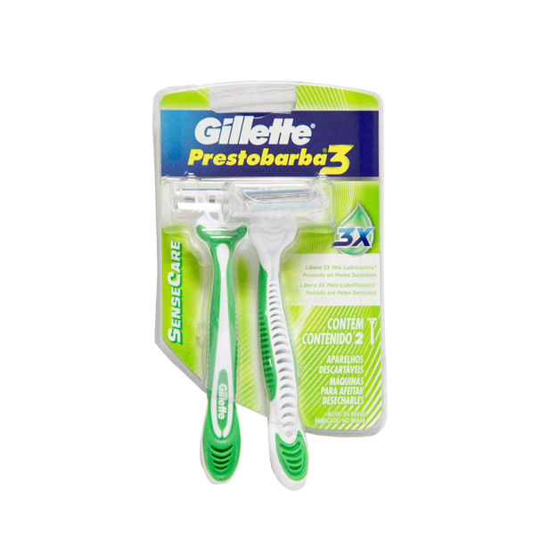 Imagen de Afeitadora Gillette Prestobarba 3 Sensecare 2 unidades