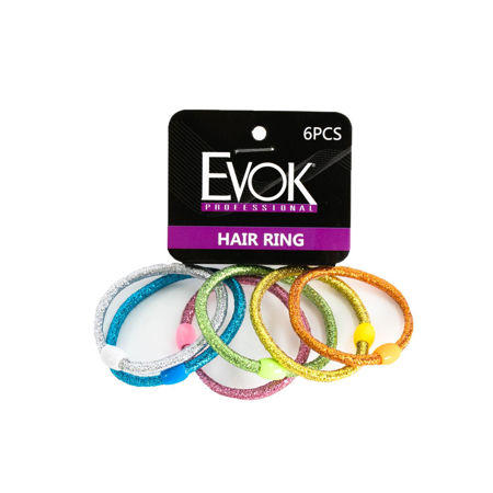 Imagen de Gomitas para Cabello Evok Multicolores 6 u.
