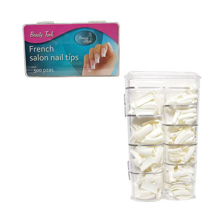 Imagen de Tips de Uñas French Blanca 500 unidades