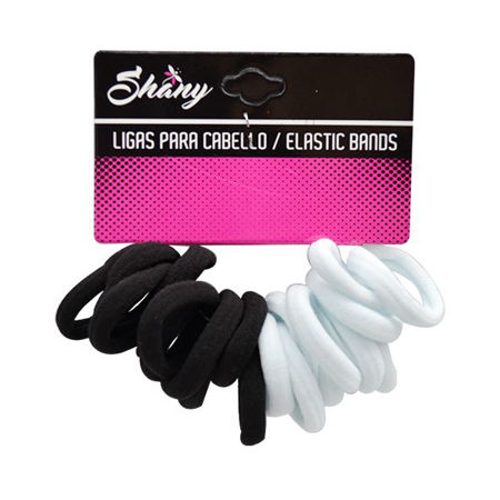 Imagen de Ligas para Cabello Blancas y Negras 20 Unidades Beauty Style