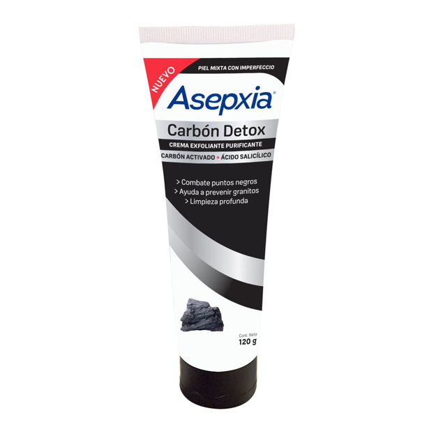 Imagen de Limpiador Facial Exfoliante Asepxia Carbon Detox 120 ml