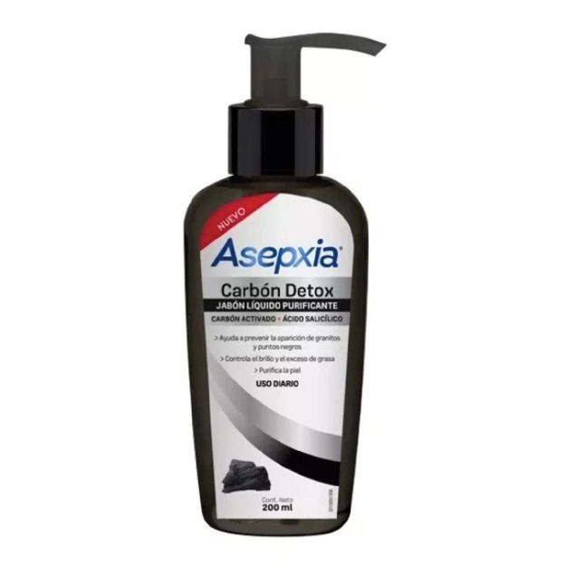 Imagen de Jabon Liquido Exfoliante Asepxia Carbon Detox 200 ml