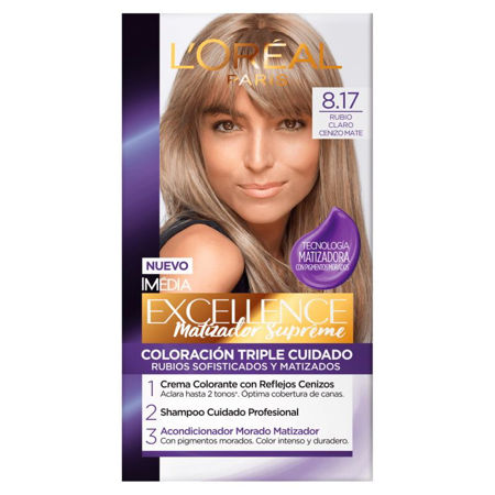 Imagen de Tinta Loreal Excellence Matizador Supreme Nº8.17