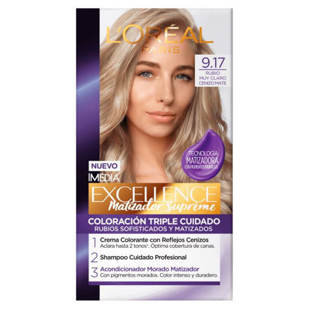 Imagen de Tinta Loreal Excellence Matizador Supreme Nº9.17