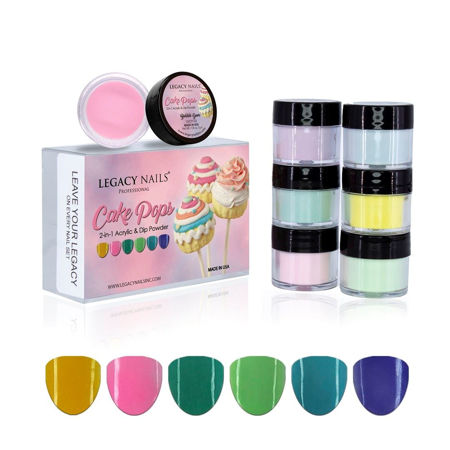 Imagen de Coleccion Polvo Acrilico Legacy Nails Cake Pops x6
