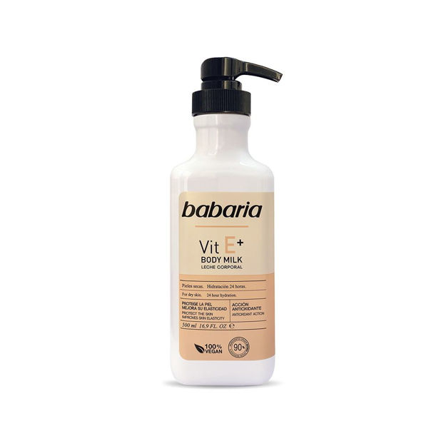 Imagen de Leche Corporal Babaria Body Milk Vit E+ 500 ml