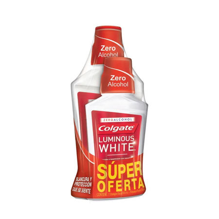 Imagen de Pack Enjuague Bucal Colgate Luminous White 500 ml + 250 ml