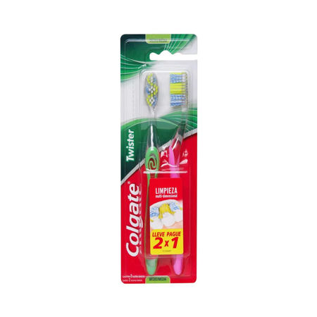 Imagen de Cepillo Dental Colgate Twister Fresh Medio x2