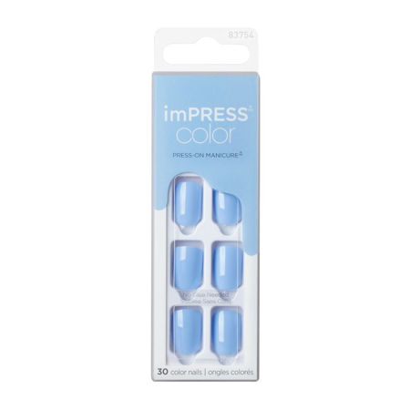 Imagen de Uñas Autoadhesivas Kiss Impress Color Baby Why So Blue