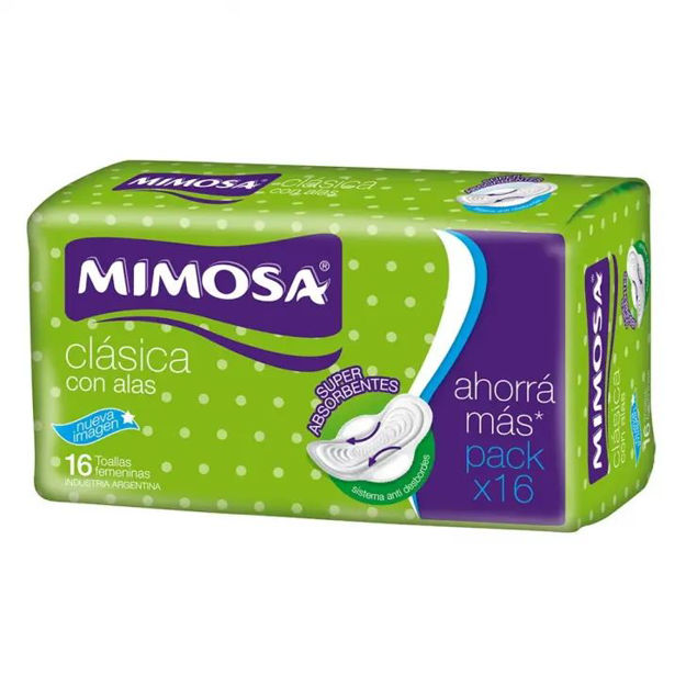 Imagen de Toalla Femenina Mimosa Clasica con Alas 16 u