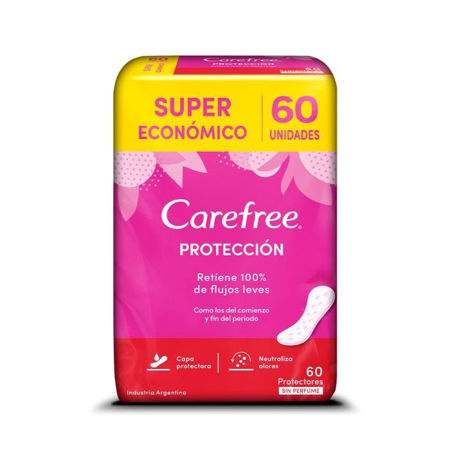 Imagen de Protectores Diarios Carefree Sin Perfume 60 u