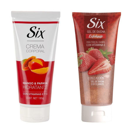 Imagen de Pack Six Crema Corporal Mango/Papaya + Gel Ducha Exfoliante