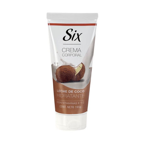 Imagen de Crema Corporal Six 195 ml Leche de Coco