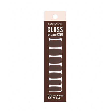 Imagen de Uñas Stickers en Gel Hortensia Dashing Diva Matt Chocolate