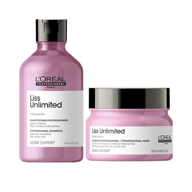Imagen de Pack Loreal Pro Liss Unlimited Shampoo + Mascara