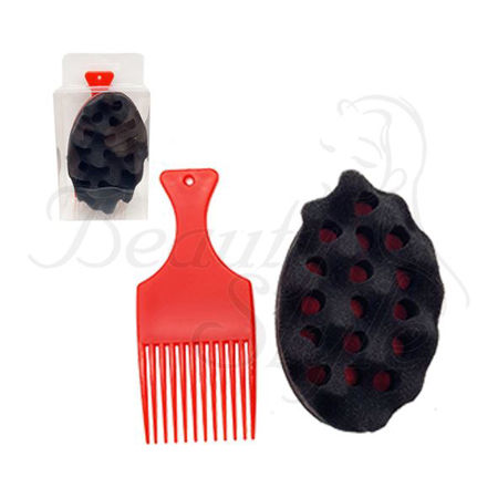 Imagen de Set Esponja Wavy con Peine Beauty Style