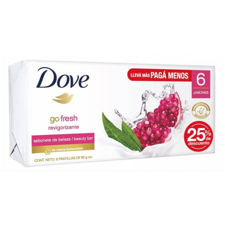 Imagen de Jabon Dove 90 g Pack 6 unidades Granada y Verbena