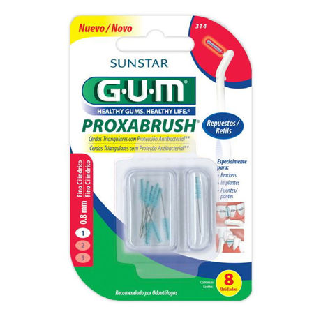 Imagen de Repuestos Cepillos Interdentales Gum Proxabrush x8