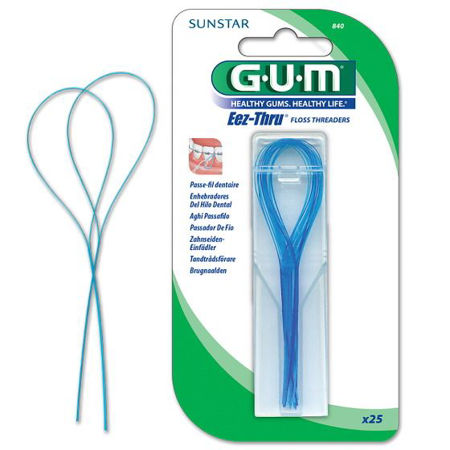 Imagen de Enhebradores de Hilo Dental Gum Eez-Thru x25