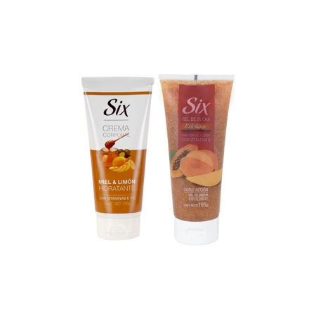 Imagen de Pack Six Crema Corporal Miel + Gel De Ducha Exfoliante Mango