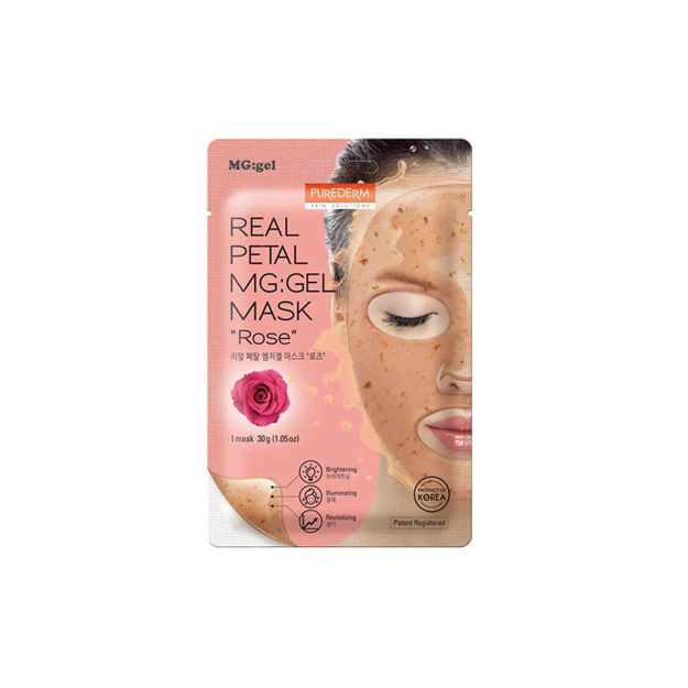 Imagen de Mascarilla Purederm MG:GEL Real Petal Rose 1 unidad