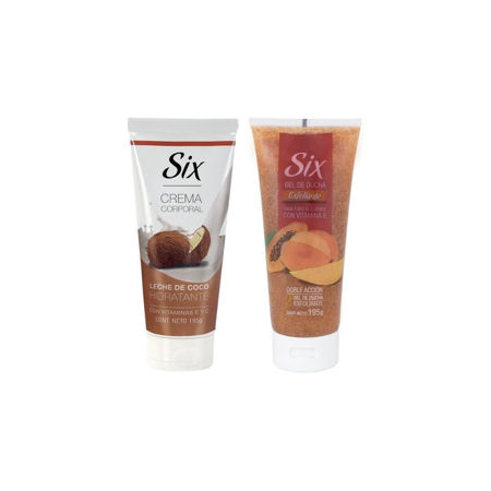 Imagen de Pack Six Crema Corporal Coco + Gel Ducha Exfoliante Mango