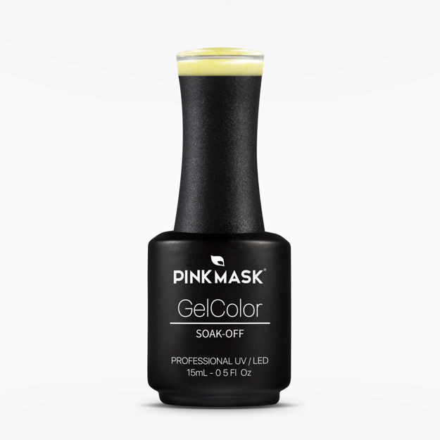 Imagen de Esmalte Semipermanente Pink Mask Gel Color Yellow Lily
