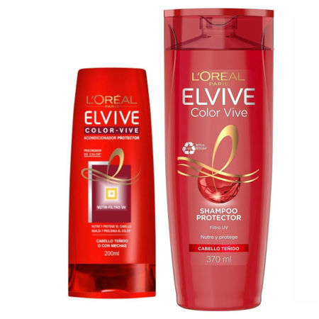 Imagen de Pack Elvive Shampoo 370 ml + Acondicionador 200ml Color Vive