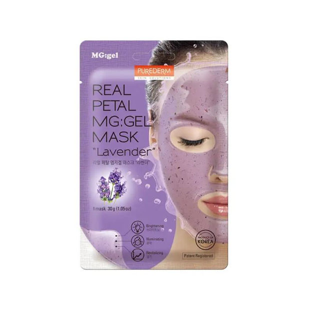 Imagen de Mascarilla Purederm MG:GEL Real Petal Lavanda 1 unidad