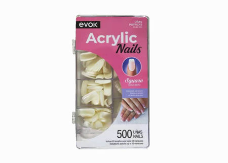 Imagen de Uñas Postizas Cuadradas Evok 500 unidades QS5