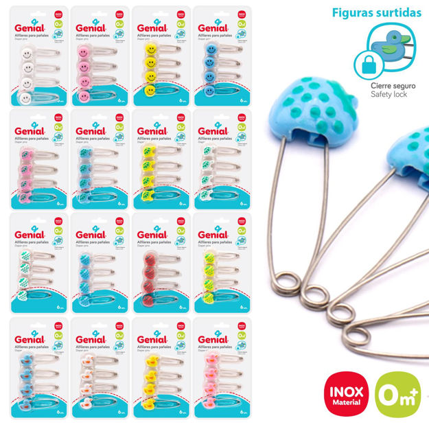 Imagen de Alfileres Para Pañales Genial 4 unidades