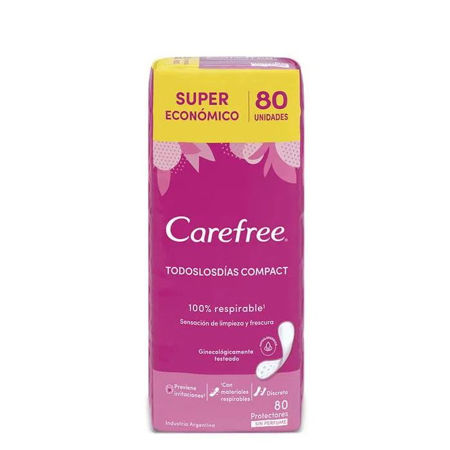 Imagen de Protectores Diarios Carefree Sin Perfume 80 u