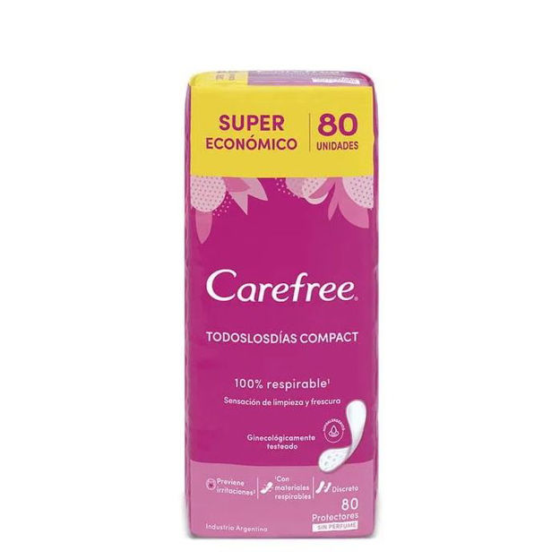 Imagen de Protectores Diarios Carefree Sin Perfume 80 u