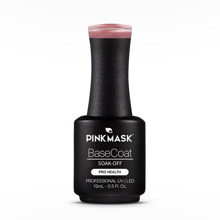 Imagen de Rubber Base Coat Pink Mask Sparkly Pink