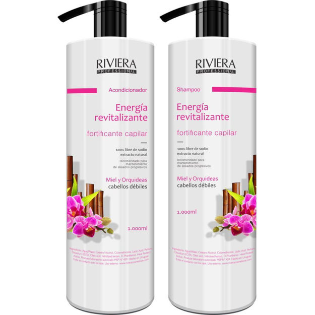 Imagen de Pack Riviera Shampoo + Acondicionador 1 lt Miel y Orquideas