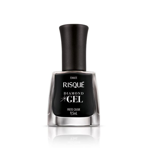 Imagen de Esmalte Risque Diamond Gel Preto Caviar