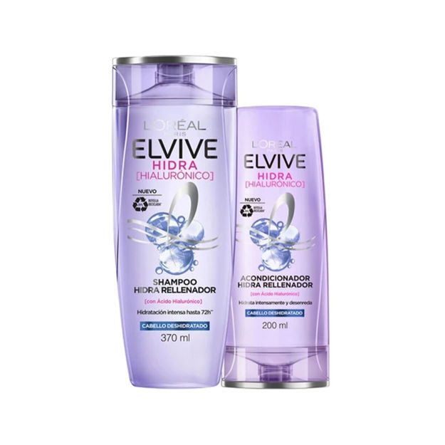 Imagen de Pack Elvive Shampoo 370ml + Acondicionador Hidra Hialuronico