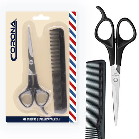 Imagen de Kit de Barbero Peine y Tijera Corona