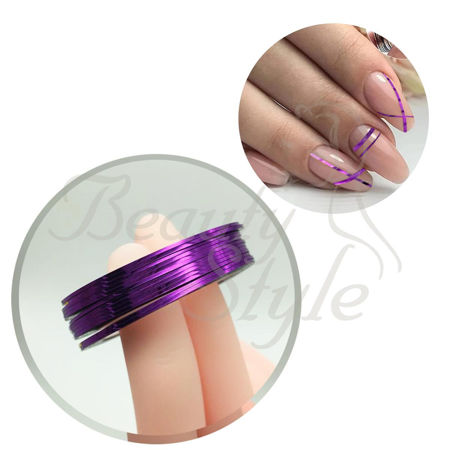 Imagen de Hilo para Decorar Uñas Morado Beauty Style 1 unidad
