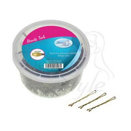 Imagen de Ganchos para Cabello Dorado Beauty Style 300 unidades