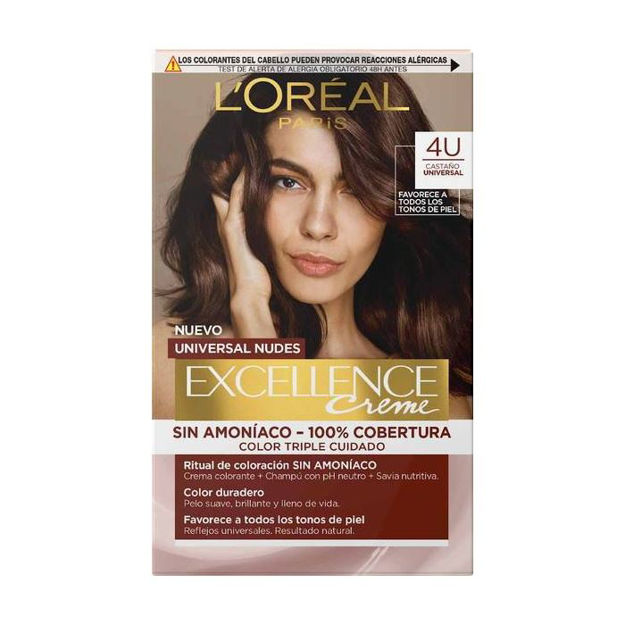 Imagen de Tinta Loreal Excellence Universal Nudes Sin Amoniaco Nº4U