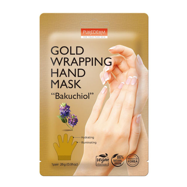 Imagen de Mascarilla de Mano Purederm Gold Wrapping Bakuchiol