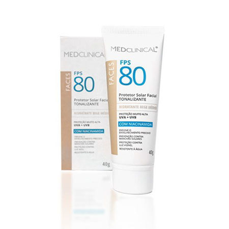Imagen de Protector Solar Facial Medclinical FPS 80 40 g Beige Medio