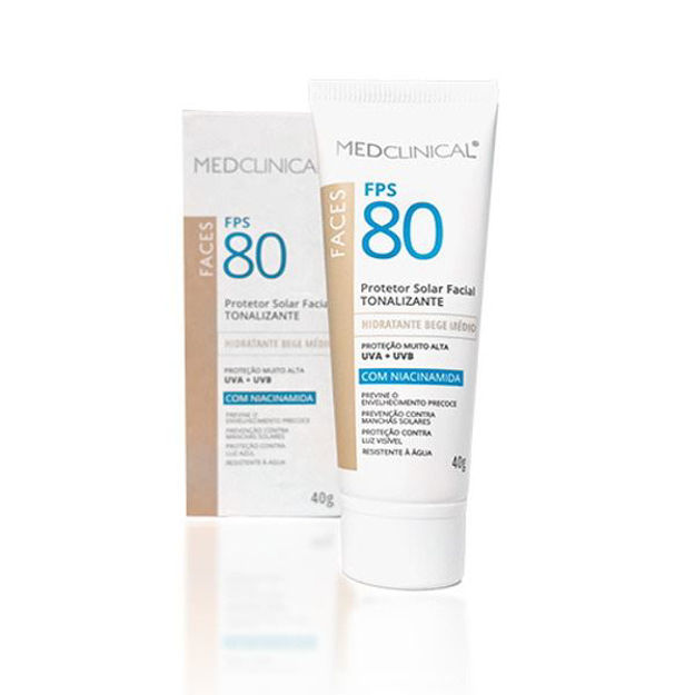 Imagen de Protector Solar Facial Medclinical FPS 80 40 g Beige Medio