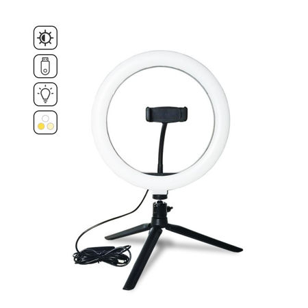 Imagen de Aro de Luz con Tripode de mesa Baiding