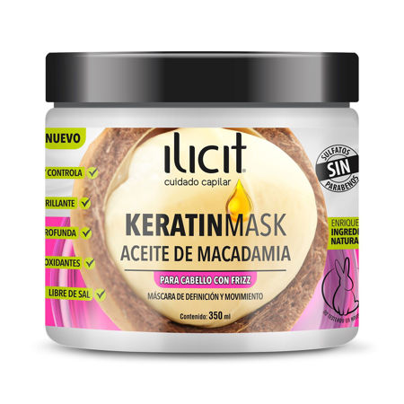 Imagen de Mascara Ilicit Keratinmask Aceite de Macadamia 350 ml