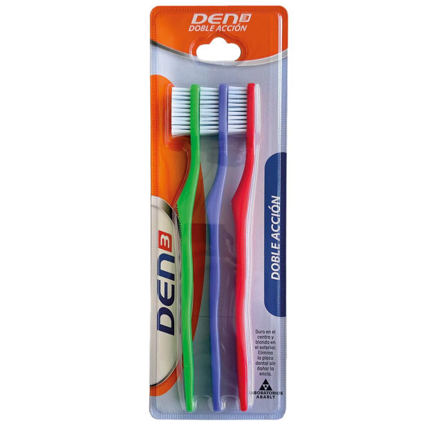 Imagen de Cepillo de Dientes Den3 Doble Accion 3 unidades
