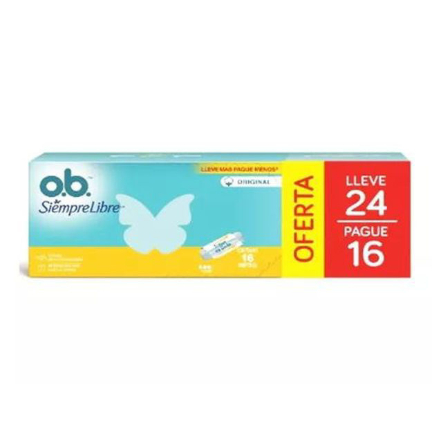 Imagen de Tampones O.B. Medio Pack Oferta 24 unidades