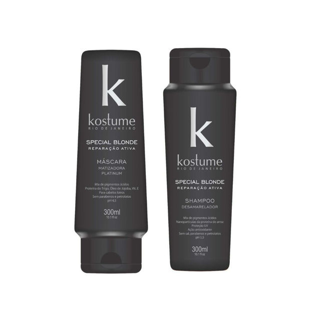 Imagen de Pack Matizador Kostume Special Blonde Shampoo + Mascara